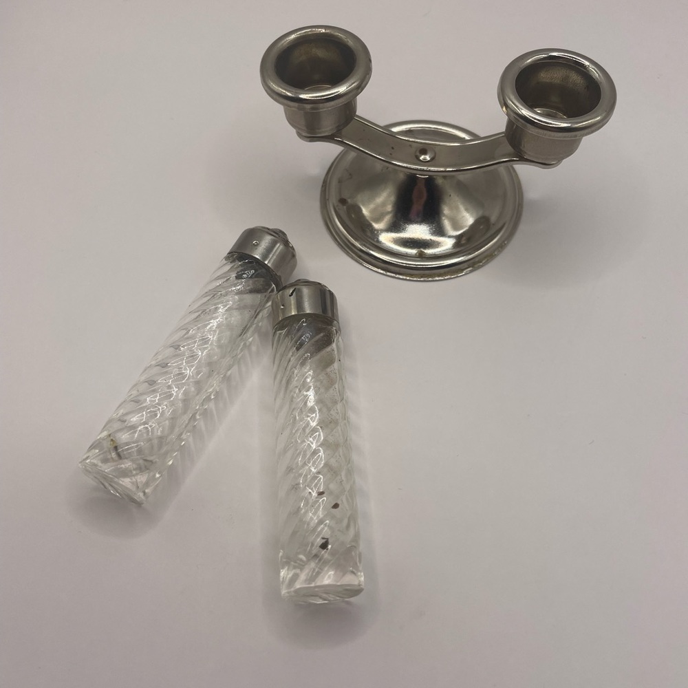 VINTAGE Vanstyle Specialties Corp Candlestick Salt and Pepper Shaker Set - Picture 7 of 15